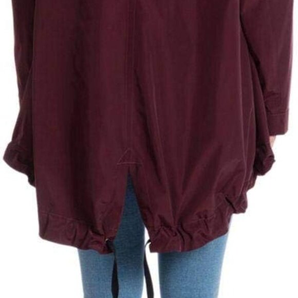 BAGATELLE Women's Water Repellent Spring Packable Rain Coat Sz: M - Merlot - Picture 4 of 11